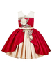 Blumenmädchenkleider Juwelenhals Polyester Ärmellose knielange Ballkleidschleifen Kinder Partykleider
