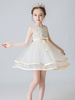 Blumenmädchenkleider Juwelenhals Tüll Ärmellose kurze Prinzessin Silhouette Kinder Social Party Kleider