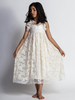 Blumenmädchenkleider Lace Jewel Sleeveless Tee Länge A Line Kids Party Kleider