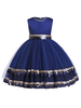 Blumenmädchenkleider Pailletten Tüll Sleeveless A Line Sash Kids Abendkleid
