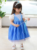 Blumenmädchenkleider Quadratischer Hals Polyester Ärmellose Tee-Länge A-Linie Spitze Formale Kinder Festzug Kleider
