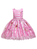 Blumenmädchenkleider Roter Juwelenhals Ärmellose Applique Kinderpartykleider