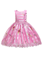 Blumenmädchenkleider Roter Juwelenhals Ärmellose Applique Kinderpartykleider