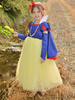 Blumenmädchenkleider Square Neck Short Sleeves Plissee Schneewittchen Formelle Kinder Festzug Kleider