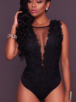 Bodies Mit Spitzen Im schicken & modischen Style für Sommer Polyester