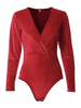 Bodies mit V-Neck Velours ohne eingebauter BH im glamourösen & pathetischen Style