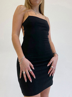 Bodycon-Kleider schwarzer V-Ausschnitt sexy ärmelloses Bleistiftkleid