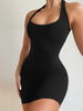 Bodycon Kleider Schwarzes Neckholder ärmelloses sexy Bleistiftkleid