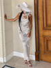 Bodycon Kleider Weiß Jewel Neck Cut Out Stretch Casual Ärmelloses Maxi Bleistiftkleid