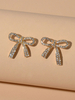 Bogen Ohrstecker Sweet Lolita Ohrringe Strass Dekor Schmuck