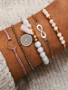 Boho Armband Chic Metall Bead Anhänger Armband Ketten Schmuck für Frau