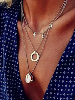 Boho Jewelry Golden Alloy Anhänger Halskette für Frauen