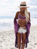 Boho Kimono Robe 2021 Langarm Fringe Printed Kimono Cardigan