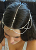 Boho Kopf Schmuck Hochzeit Ketten Silberlegierung Braut Haarschmuck