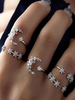 Boho Ringe Set Silber Stacking Ringe in 5 Stück