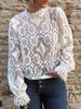 Boho Spitzenbluse 2020 Schier Lang Arm Freizeitkleidung Für Damen