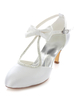 Bow Braut Sandalen weißen Straps Satin Hochzeit Heels für Frauen