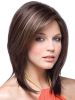 Braune Haarperücken Frauen; die seitliche Trennungs-kurze gerade synthetische Perücken hervorheben