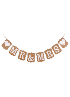 Braune Hochzeit Dekorationen Karte Papier Buchstaben Hochzeit Banner