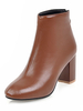 Braune Stiefeletten Frauen Booties Karree High Heel Booties