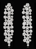 Braut Anweisung Ohrringe Silber Strass durchbohrt Hochzeitsschmuck