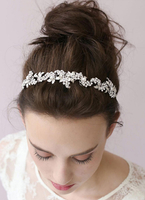 Braut Haar Band Hochzeit Kopfbedeckungen Kette Blume Haarreif Diadem (29 Cm X 2 Cm)
