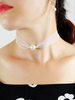 Braut Halsreif Spitze Perle Hochzeit Halsreif