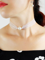 Braut Halsreif Spitze Perle Hochzeit Halsreif