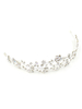 Braut Hochzeit Blume Krone Silber Strass Perlen Kopfschmuck Diadem (15 X 8 Cm X 3 Cm)