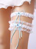 Braut Hochzeit Garter Blau Polyester Bögen Hochzeit Strumpfbänder