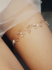 Braut Hochzeit Garter Soft Pink Polyester Perlen Hochzeit Strumpfbänder
