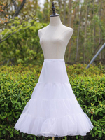 Braut Hochzeit Petticoat Mode Tüll Half Slip ohne Knochen Weißer Petticoat