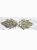 Braut Hochzeit Strumpfband Glamour Tüll Pailletten