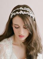 Braut Hochzeit Tiara Strass Silber Kopfstück Kette (40 Cm X 4 Cm)