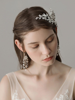 Braut Kopfschmuck Strass Silber Stirnband Hochzeit Haarschmuck