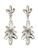 Braut Ohrringe für Frauen Strass Birne durchbohrt hellblond Brautschmuck