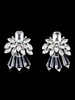 Braut Ohrringe Silber Strass Frauen durchbohrt Hochzeitsschmuck