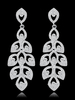 Braut Ohrringe Silber Strass Frauen Hochzeit Schmuck
