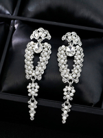 Braut Ohrringe Strass durchbohrt Hochzeitsschmuck
