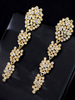 Braut Ohrringe Strass Perlen Piercing Hochzeitsschmuck