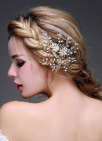 Braut Perlen Kopfschmuck Hochzeit Haar Pin Stirnband (12 Cm X 10 Cm)