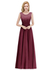 Brautjungfer Kleid eine Linie Juwel Hals bodenlangen Reißverschluss Spitze Hochzeit Kleid