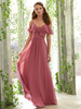 Brautjungfernkleid A-Linie Ärmelloses bodenlanges Reißverschluss Chiffon Cameo Brown Ballkleid