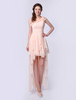 Brautjungfernkleid aus Chiffon in Champagnerfarbe
