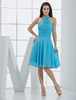 Brautjungfernkleid mit Halter in Blau