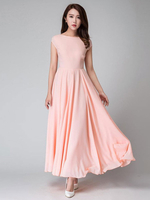 Brautjungfernkleider Rosa Lycra Spandex A-Linie knöchellanges Hochzeitskleid