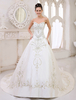 Brautkleid aus Satin mit Herz-Ausschnitt in Elfenbeinfarbe