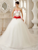 Brautkleid aus Satin mit Herz-Ausschnitt in Elfenbeinfarbe Milanoo