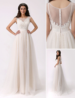 Brautkleid aus Tüll in Elfenbeinfarbe