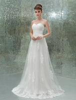 Brautkleid aus Tüll mit Herz-Ausschnitt in Elfenbeinfarbe